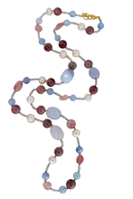 Carica l'immagine nel visualizzatore di Gallery, Linea Precious - Collana MALVA lunga - argento 925 placcato oro 18k