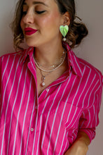 Load image into Gallery viewer, Luxury Line - MELANY HEART earrings with WHITE pearls - 925 SILVER