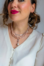 Carica l'immagine nel visualizzatore di Gallery, Orecchini BOTTONI arg925 - Perle Autentiche ROSA - Piccoli