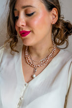 Carica l'immagine nel visualizzatore di Gallery, Orecchini BOTTONI arg925 - Perle Autentiche ROSA - Piccoli