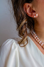 Carica l'immagine nel visualizzatore di Gallery, Orecchini BOTTONI arg925 - Perle Autentiche ROSA - Piccoli