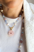 Carica l'immagine nel visualizzatore di Gallery, Linea Precious - Collana MALVA corta + Ciondolo Conchiglia Quarzo Rosa