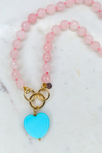 Carica l'immagine nel visualizzatore di Gallery, Linea Luxury - Collana Sogno Gentile + Pendente Cuore Turchese