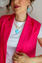 Carica l'immagine nel visualizzatore di Gallery, Linea Luxury - Collana Sogno Gentile + Pendente Cuore Turchese
