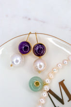 Carica l'immagine nel visualizzatore di Gallery, Mè·ro Bijoux - Orecchini DUO CHIC - Ametista