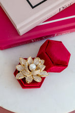 Carica l'immagine nel visualizzatore di Gallery, Spilla LOTO LUXURY - ottone e zirconia