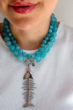 Carica l'immagine nel visualizzatore di Gallery, Mè·ro Bijoux - Collana MARE BLU grande + Ciondolo LISCA OMAGGIO