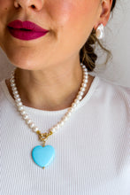 Carica l'immagine nel visualizzatore di Gallery, Pendente CUORE TURCHESE ORO - argento 925 placcato oro 18k