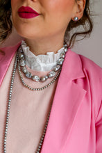 Charger l'image dans la galerie, Ligne Precious - Boucles d'oreilles BOUTONS arg925 - Perles authentiques grises - GRANDES