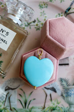 Carica l'immagine nel visualizzatore di Gallery, Pendente CUORE TURCHESE ORO - argento 925 placcato oro 18k