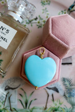 Carica l'immagine nel visualizzatore di Gallery, Pendente CUORE TURCHESE ORO - argento 925 placcato oro 18k