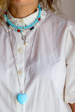 Carica l'immagine nel visualizzatore di Gallery, Pendente CUORE TURCHESE - argento 925
