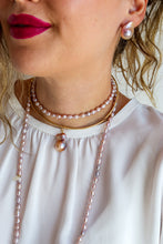 Charger l'image dans la galerie, Ligne Precious - Boucles d'oreilles BAROQUES nues ROSE - argent 925