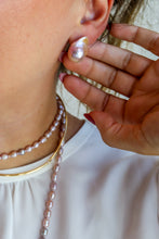 Charger l'image dans la galerie, Ligne Precious - Boucles d'oreilles BAROQUES nues ROSE - argent 925