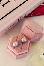 Charger l'image dans la galerie, Ligne Precious - Boucles d'oreilles BOUTONS arg925 - Perles authentiques grises - GRANDES