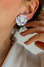 Carica l'immagine nel visualizzatore di Gallery, Serie UNICO LUXURY - Flos Fortitudinis (Fiore della Forza) - Orecchini argento 925 placcato oro 18k