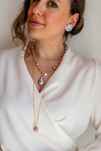 Carica l'immagine nel visualizzatore di Gallery, Serie UNICO LUXURY - Flos Fortitudinis (Fiore della Forza) - Orecchini argento 925 placcato oro 18k