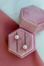Carica l'immagine nel visualizzatore di Gallery, Linea Precious - Orecchini BOTTONI arg925 - Perle Autentiche ROSA - PICCOLI