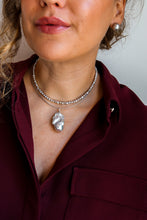 Load image into Gallery viewer, Precious Line - SILVER REFLECTIONS Pendant + FREE semi-rigid necklace