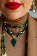 Carica l'immagine nel visualizzatore di Gallery, Collana FATA DEL BOSCO - VERDE - argento 925 placcato oro 18k