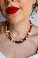 Carica l'immagine nel visualizzatore di Gallery, Collana FATA DEL BOSCO - ROSSO - argento 925 placcato oro 18k