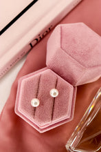 Carica l'immagine nel visualizzatore di Gallery, Orecchini BOTTONI arg925 - Perle Autentiche BIANCHE - MINI