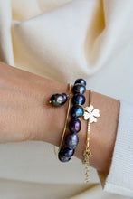 Charger l'image dans la galerie, Ligne Precious - Bracelet PEARL OR - DEEP BLUE - argent 925 plaqué or 18k