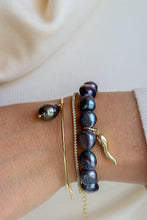 Charger l'image dans la galerie, Ligne Precious - Bracelet PEARL OR - DEEP BLUE - argent 925 plaqué or 18k