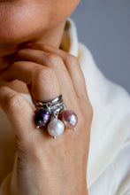 Load image into Gallery viewer, Precious Line - SET Three MOON DROP Rings