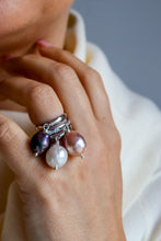 Load image into Gallery viewer, Precious Line - SET Three MOON DROP Rings