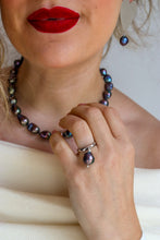 Charger l'image dans la galerie, Ligne Precious - Bague GOUTTE DE LUNE - Deep Blue - argent 925
