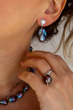 Charger l'image dans la galerie, Ligne Precious - Bague GOUTTE DE LUNE - Deep Blue - argent 925