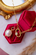 Carica l&#39;immagine nel visualizzatore di Gallery, Collana GRANATINA con pendente perla OMAGGIO - argento 925 placcato oro 18k
