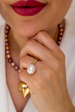 Charger l'image dans la galerie, Ligne Precious - Bague GOUTTE DE LUNE OR - Blanche