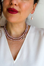 Carica l'immagine nel visualizzatore di Gallery, Linea Luxury - Collana ICONA DI PERLE - GLICINE - Argento 925
