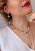 Carica l'immagine nel visualizzatore di Gallery, Orecchini BOTTONI arg925 - Perle Autentiche ROSA - Piccoli