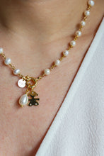 Carica l'immagine nel visualizzatore di Gallery, COMBO Collana LA BASE di Melania Gorini Gioielli + Pendente Perla + Pendente BIMBA - argento 925 placcato oro 18k