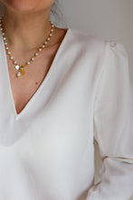 Carica l'immagine nel visualizzatore di Gallery, COMBO Collana LA BASE di Melania Gorini Gioielli + Pendente Perla + Pendente BIMBA - argento 925 placcato oro 18k