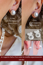 Carica l'immagine nel visualizzatore di Gallery, Orecchini BOTTONI arg925 - Perle GRIGIE Autentiche - MAXI