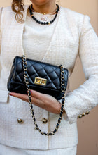 Charger l'image dans la galerie, SAC CAMELIA matelassé - cuir noir