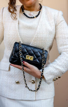 Charger l'image dans la galerie, SAC CAMELIA matelassé - cuir noir