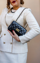 Charger l'image dans la galerie, SAC CAMELIA matelassé - cuir noir