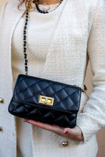 Charger l'image dans la galerie, SAC CAMELIA matelassé - cuir noir
