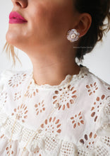 Load image into Gallery viewer, Luxury Line - PRE-ORDER - BIG GOLD CAMELIA Earrings