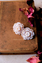 Load image into Gallery viewer, Luxury Line - PRE-ORDER - BIG GOLD CAMELIA Earrings
