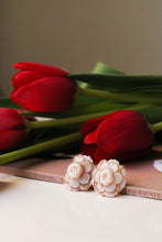 Load image into Gallery viewer, Luxury Line - PRE-ORDER - BIG GOLD CAMELIA Earrings