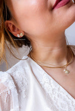 Charger l'image dans la galerie, Ligne Precious - Boucles d'oreilles BOUTONS argent 925 - Perles BLANCHES Authentiques - Petites