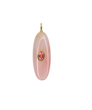 Carica l'immagine nel visualizzatore di Gallery, Ciondolo CHIAVE DI LUCE - Ovale Quarzo Rosa
