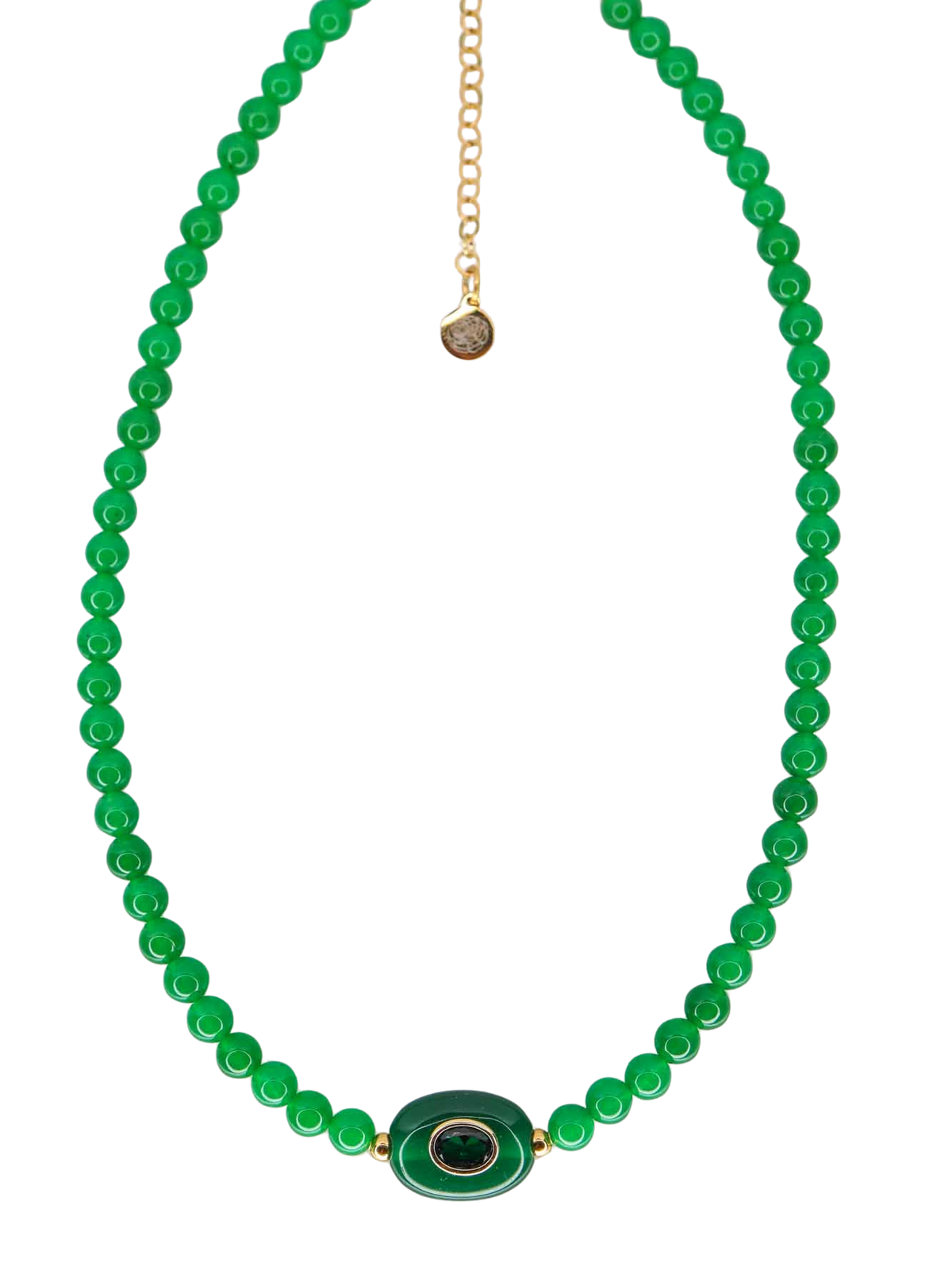 Linea Mè·ro Bijoux - Collana ESSENZA D'AUTUNNO - Giada Verde