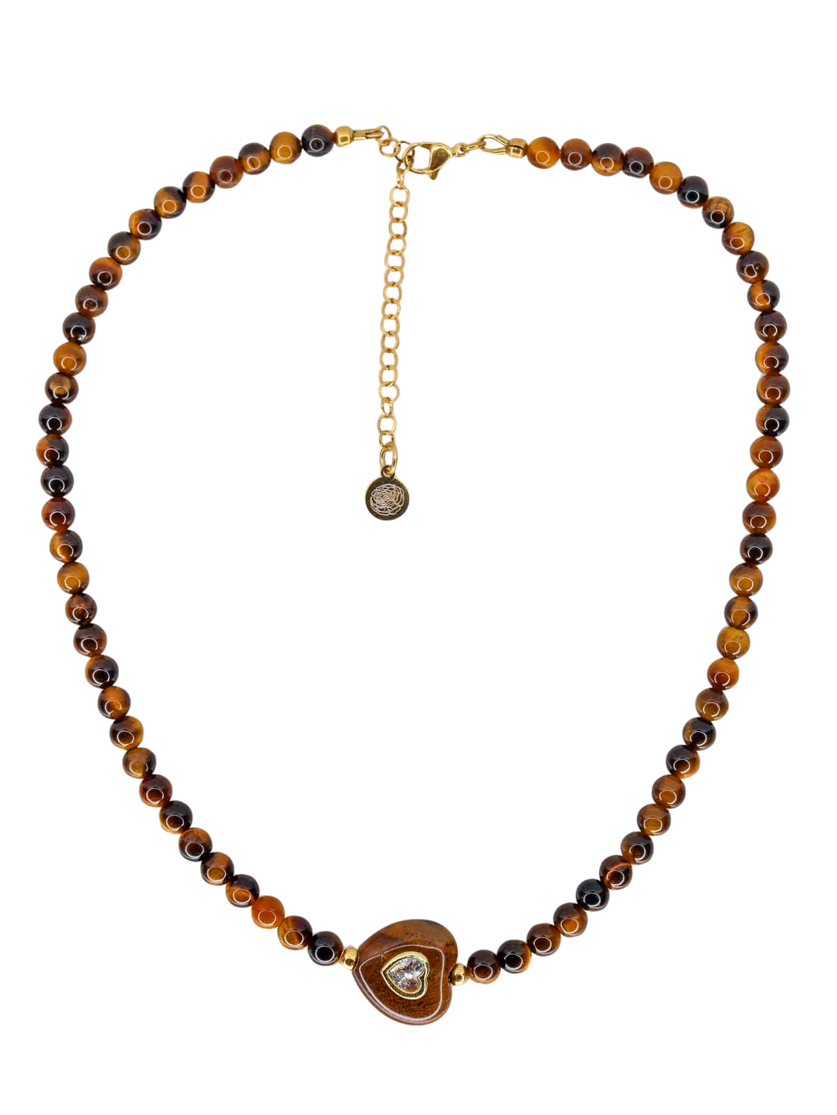 Linea Mè·ro Bijoux - Collana ESSENZA D'AUTUNNO - Occhio di tigre CUORE